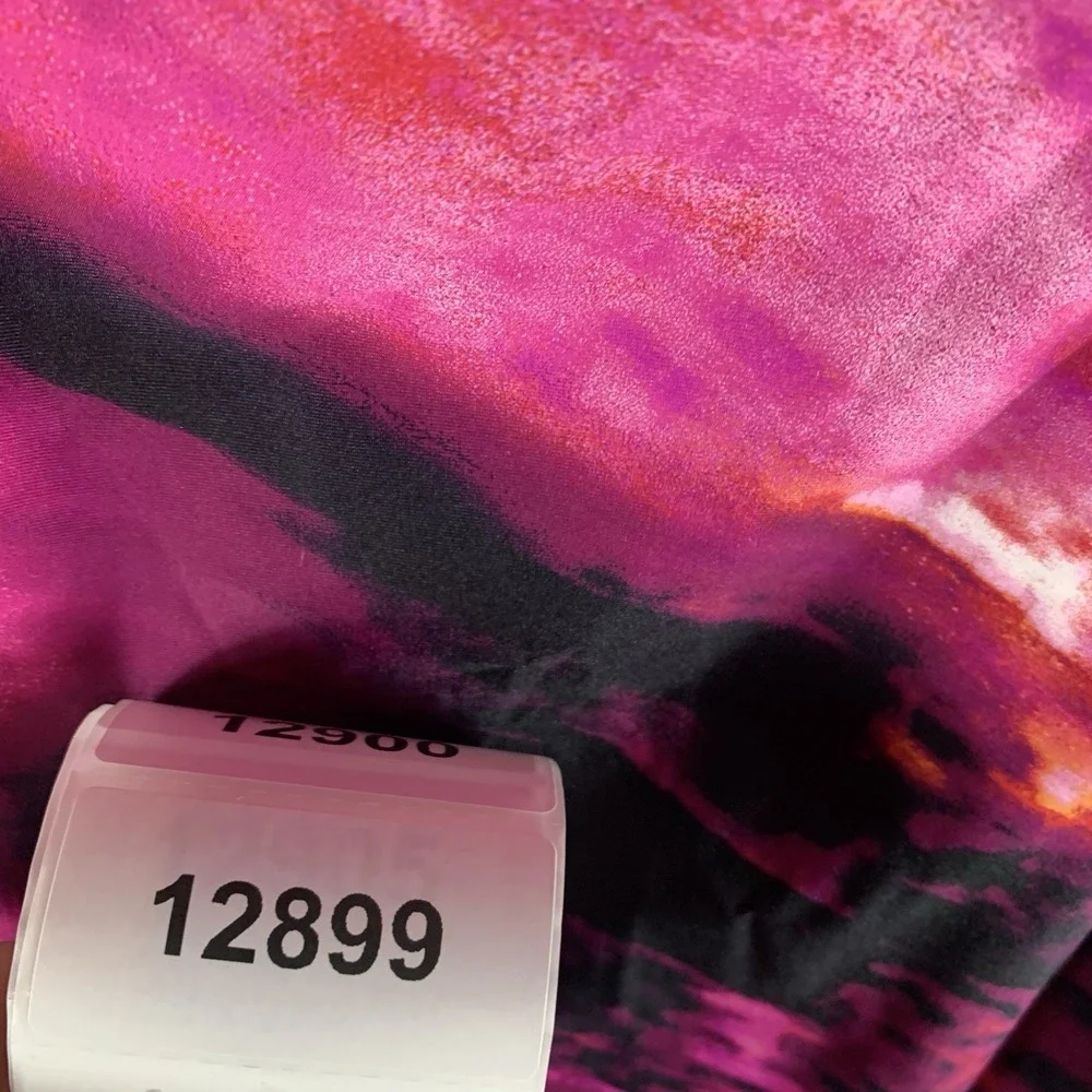 DKNY Women's Swimsuit L One Piece Pink‎ Abstract Mirage Halter Tie Neck NWT - Picture 7 of 7